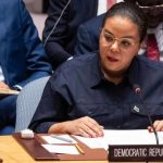 Thérèse Kayikwamba Wagner intervient au Conseil de sécurité de l’ONU sur la gouvernance des ressources naturelles.