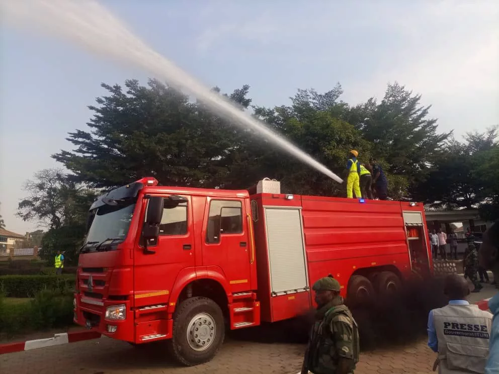 Incendies à Bunia et intervention d’un camion anti-incendie
