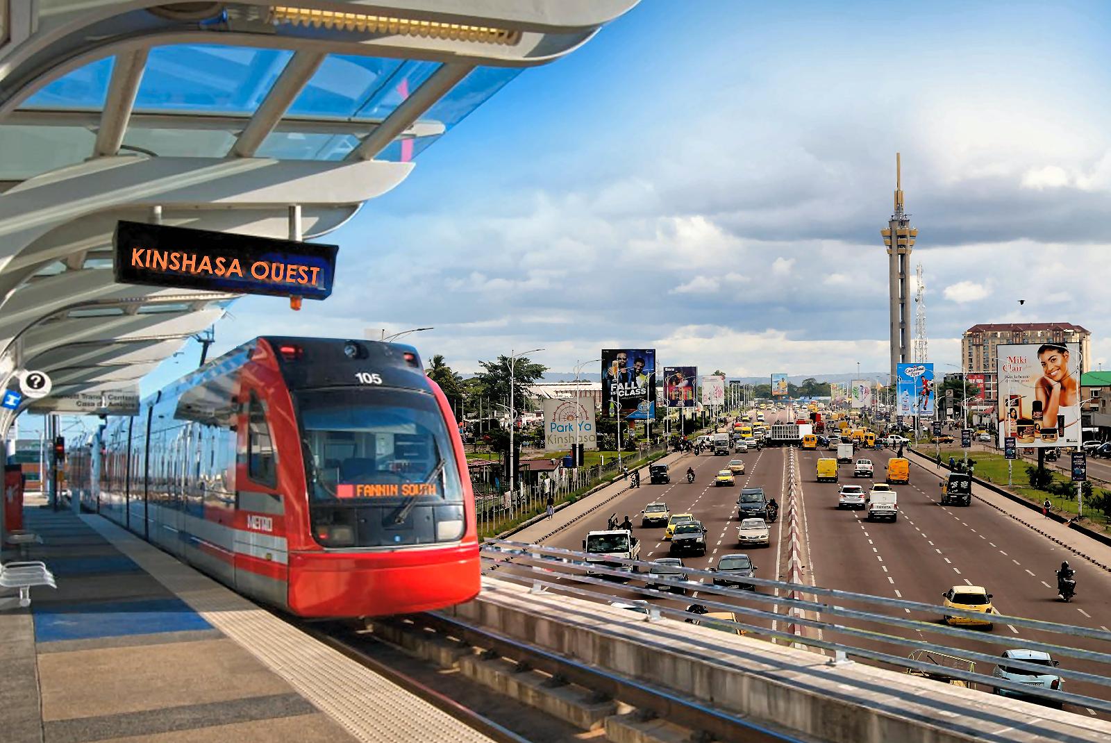 MetroKin à Kinshasa, projet de modernisation du transport ferroviaire urbain en RDC.